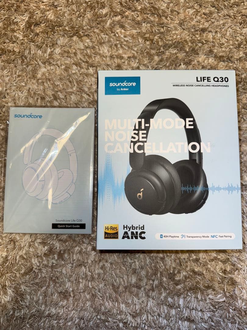 Soundcore Life Q30 ワイヤレスヘッドホン 外箱、説明書付き