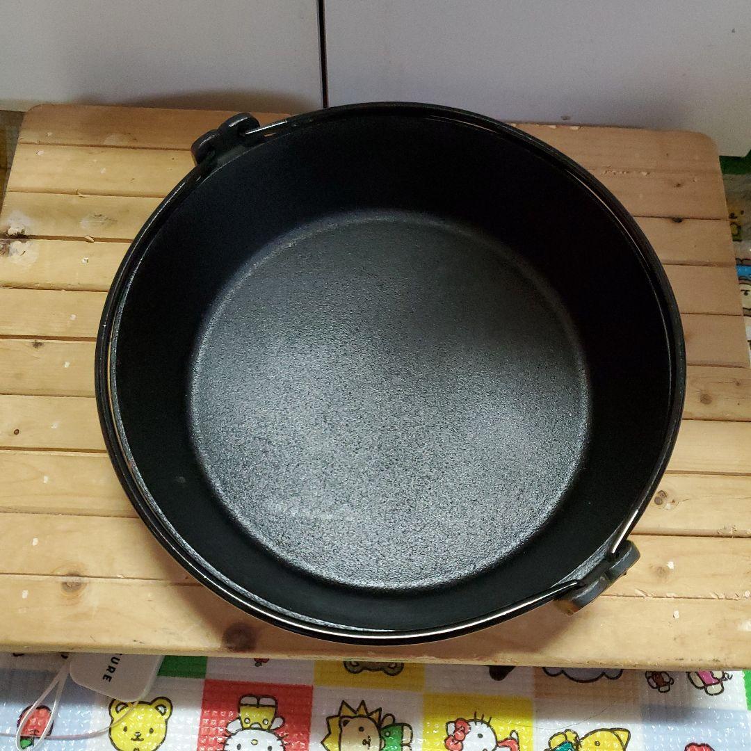 南部鉄器　すき焼き鍋　鶴亀　新品、未使用