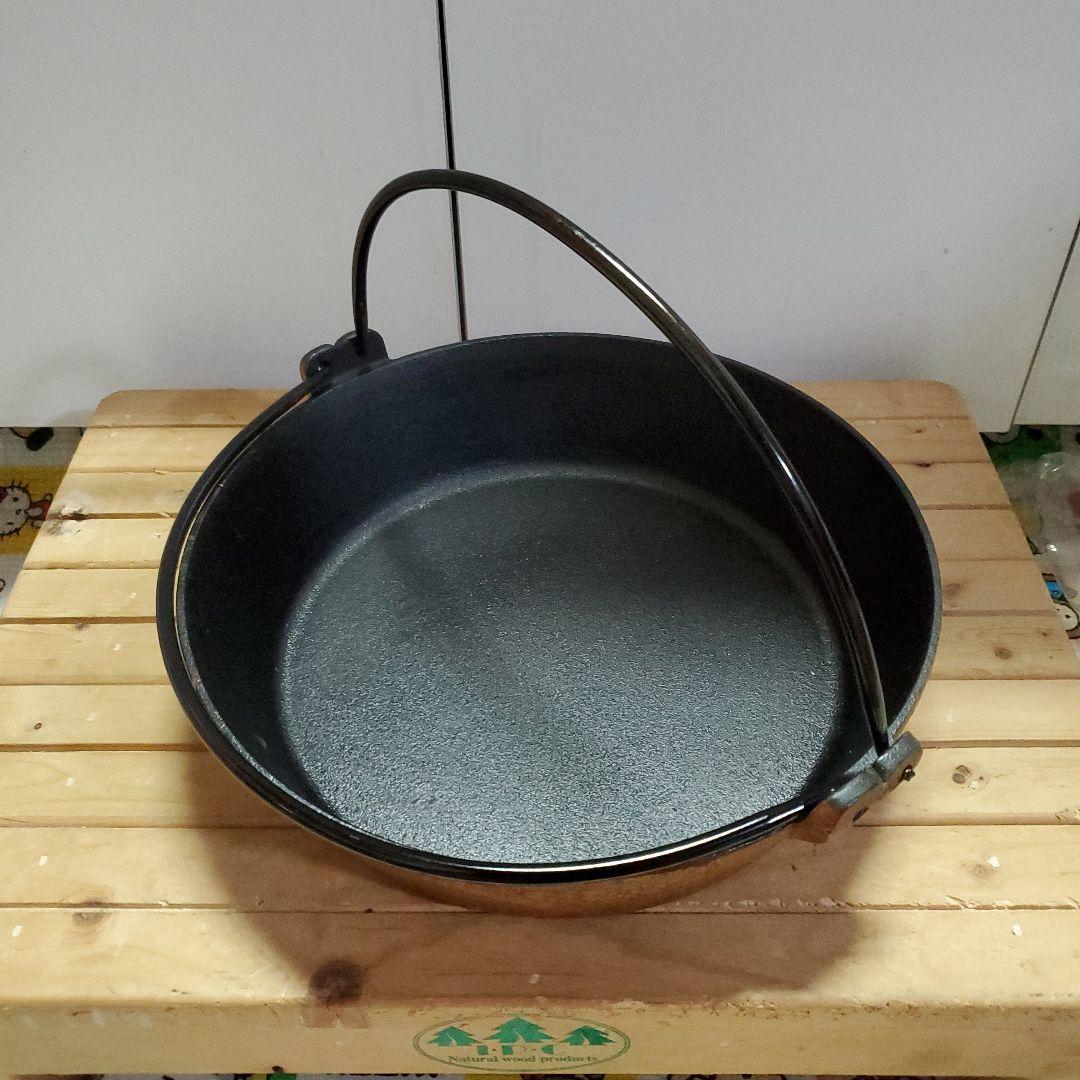 南部鉄器　すき焼き鍋　鶴亀　新品、未使用