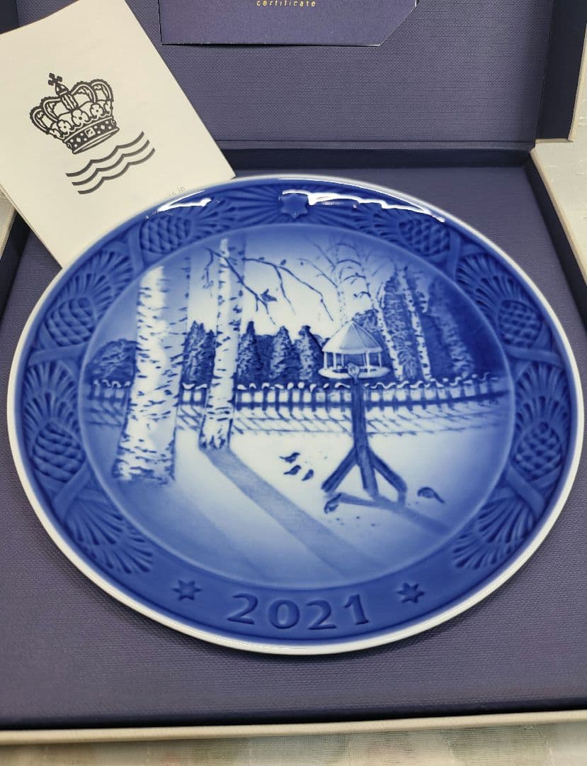 未使用✨ロイヤルコペンハーゲン イヤープレート 2021年 飾り皿 小鳥 箱付