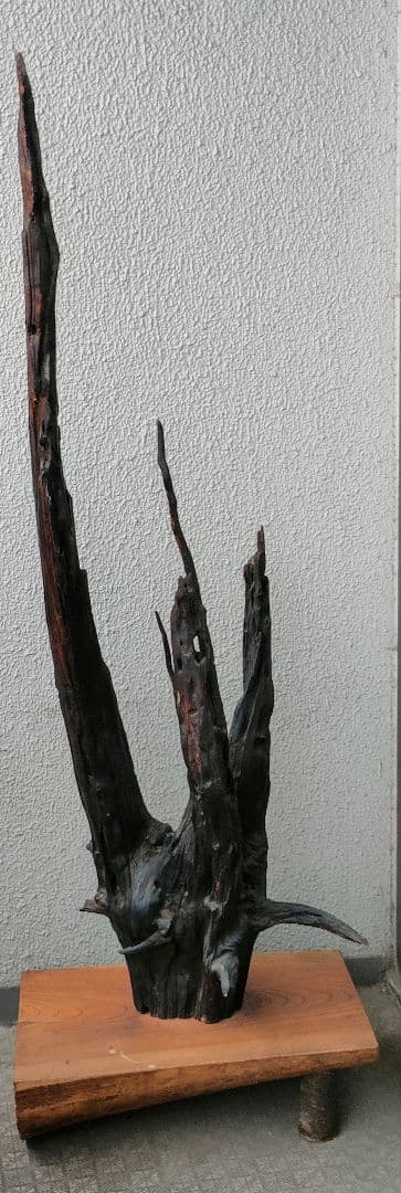 流木 インテリア約 170cm 木製台座付　driftwood interior