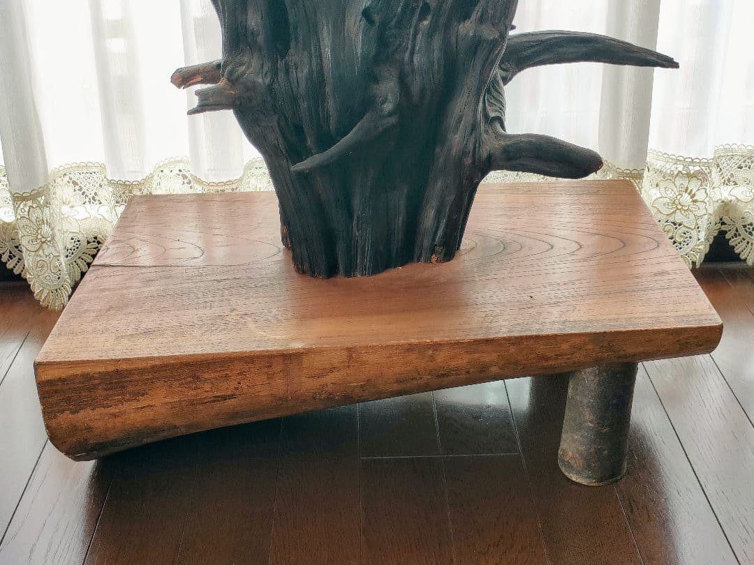 流木 インテリア約 170cm 木製台座付　driftwood interior
