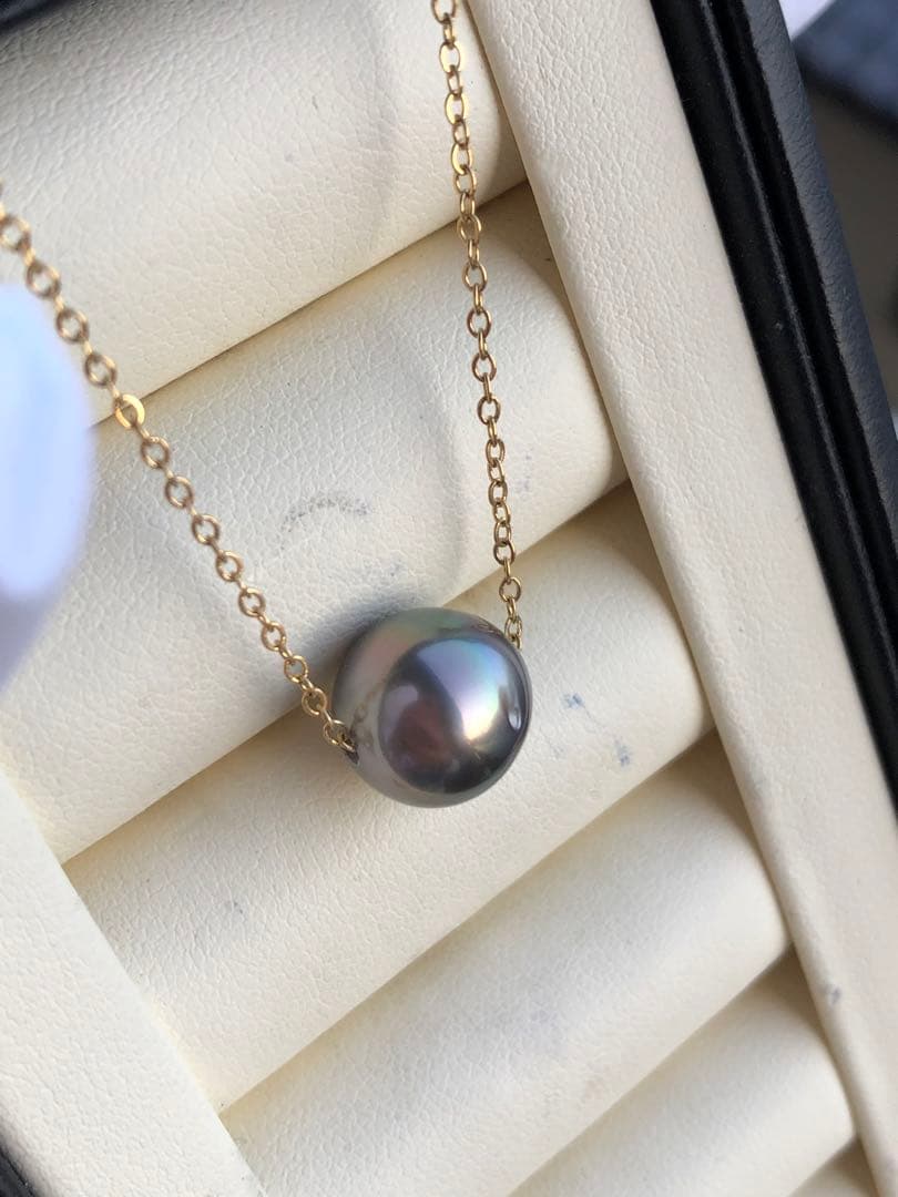 本真珠　黒蝶真珠ネックレスPJ13