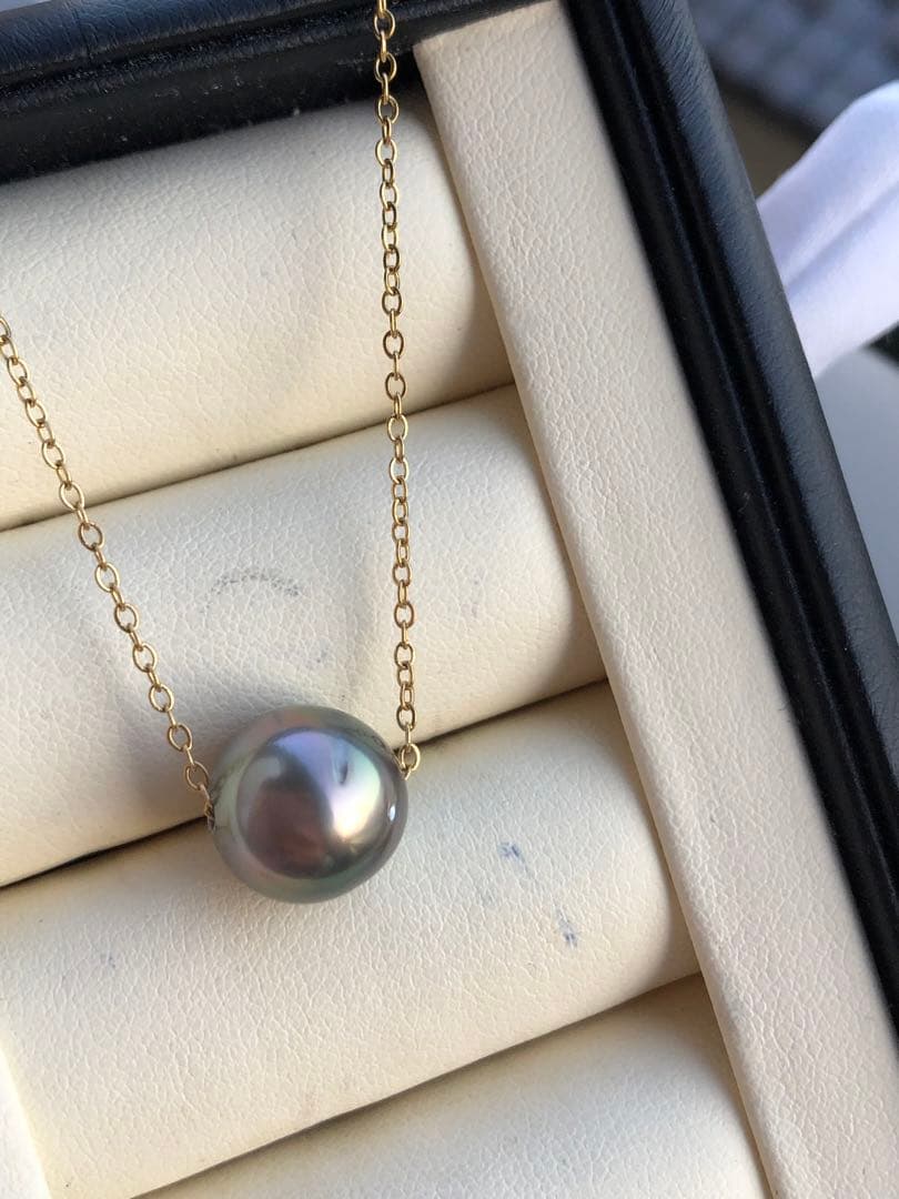 本真珠　黒蝶真珠ネックレスPJ13