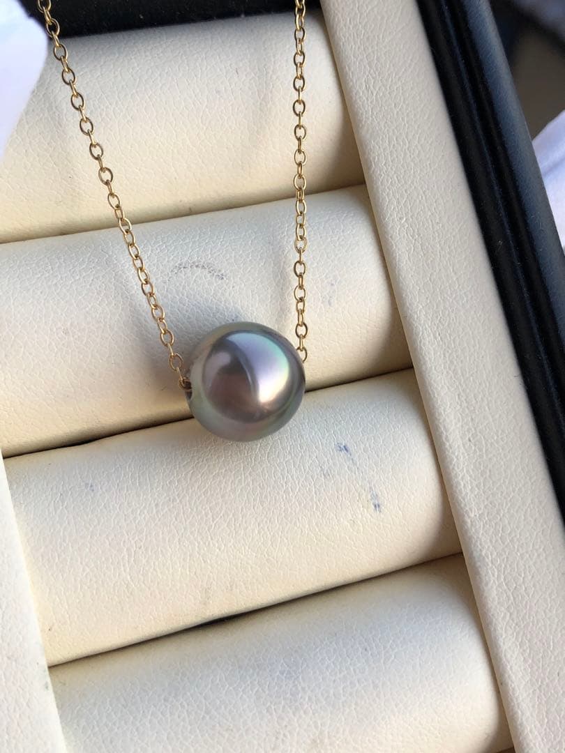 本真珠　黒蝶真珠ネックレスPJ13