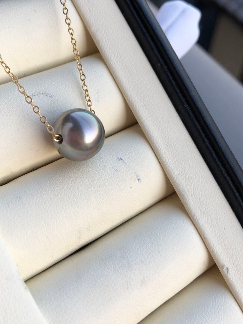 本真珠　黒蝶真珠ネックレスPJ13