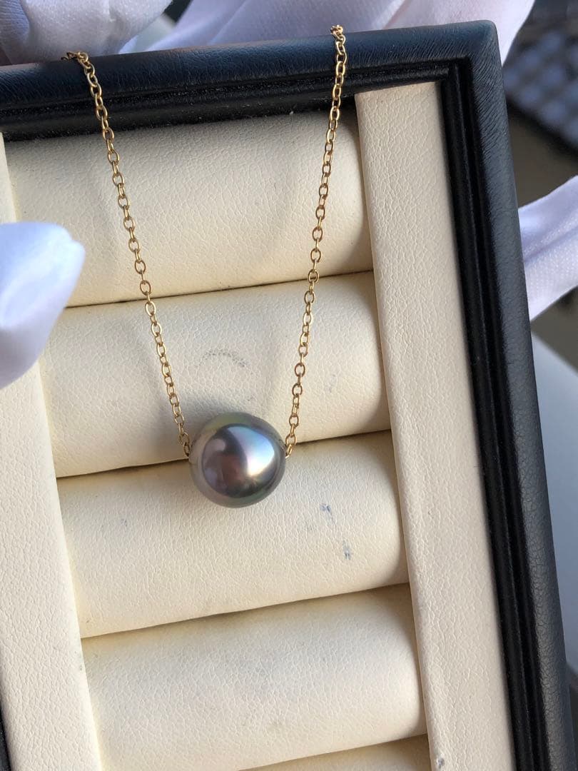 本真珠　黒蝶真珠ネックレスPJ13