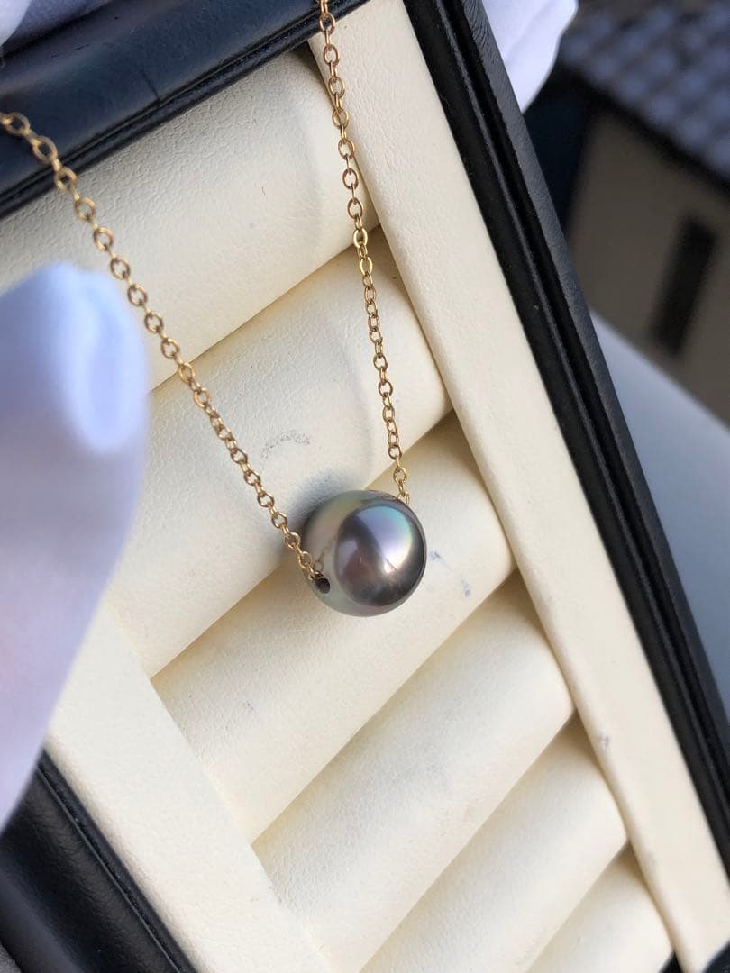 本真珠　黒蝶真珠ネックレスPJ13