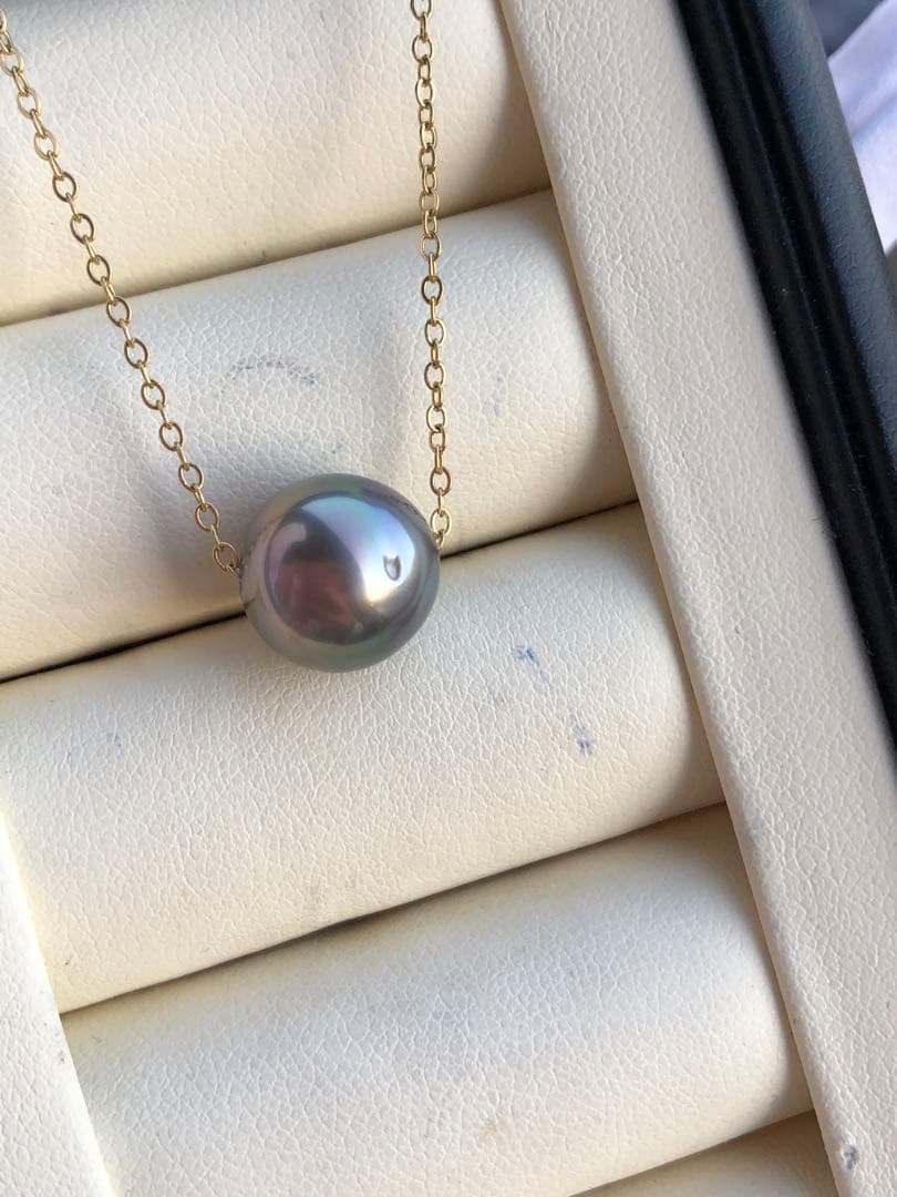 本真珠　黒蝶真珠ネックレスPJ13