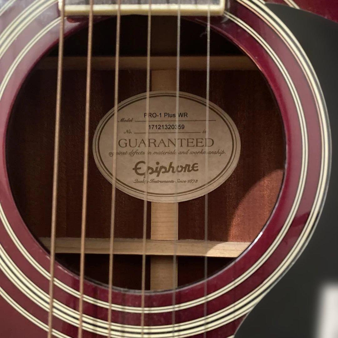 【送料無料】Epiphone アコースティックギター　PRO-1 Plus WR