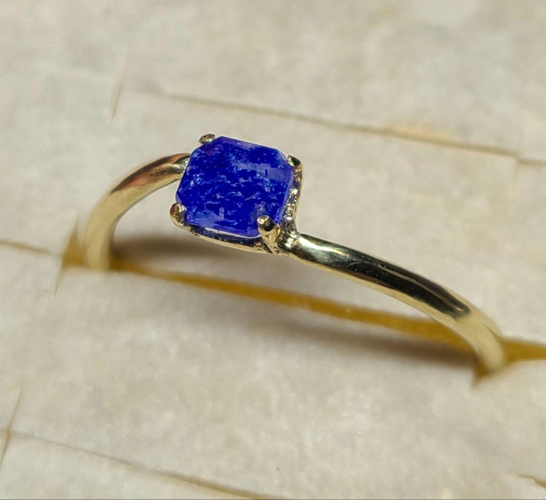 希少な青い宝石!★ラズライトインソーダライトリング10金★