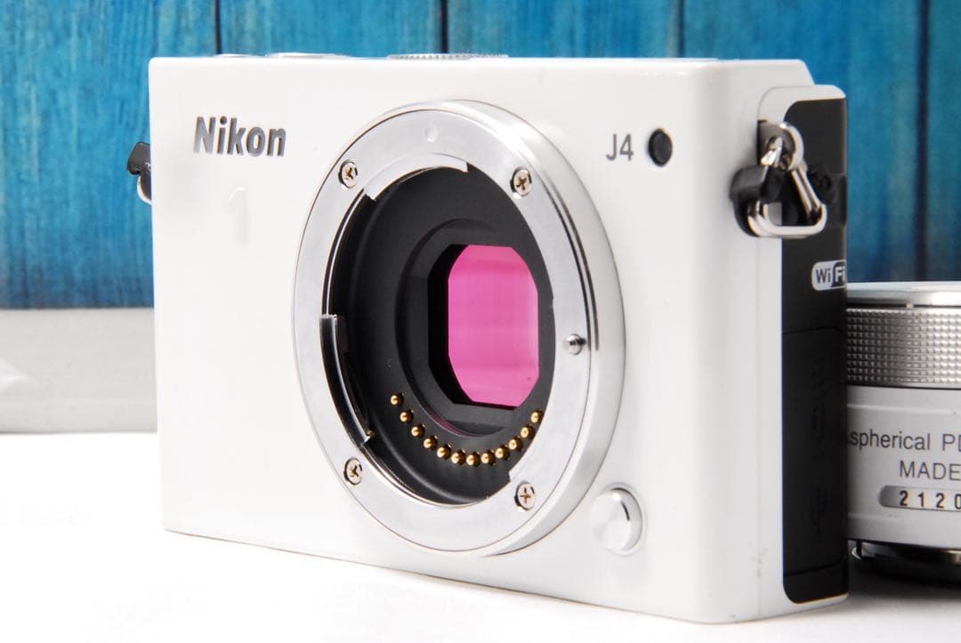 【返品保証】Nikon1 J4 標準レンズキットニコン Wi-Fi ホワイト