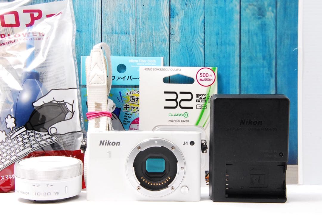 【返品保証】Nikon1 J4 標準レンズキットニコン Wi-Fi ホワイト