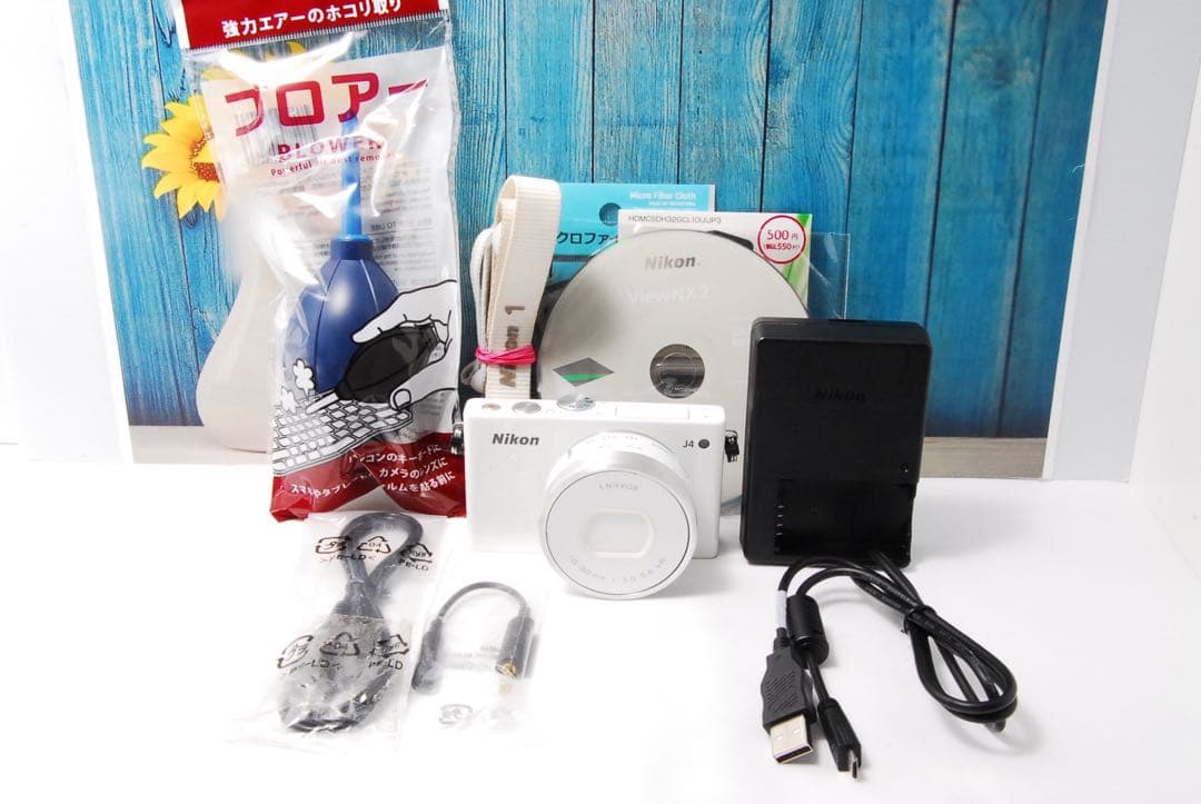 【返品保証】Nikon1 J4 標準レンズキットニコン Wi-Fi ホワイト