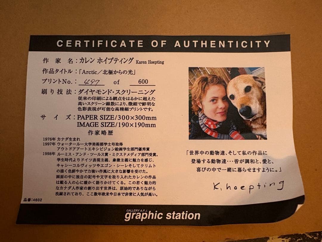 カレン ホイプティング　【Arctic／北極からの光】