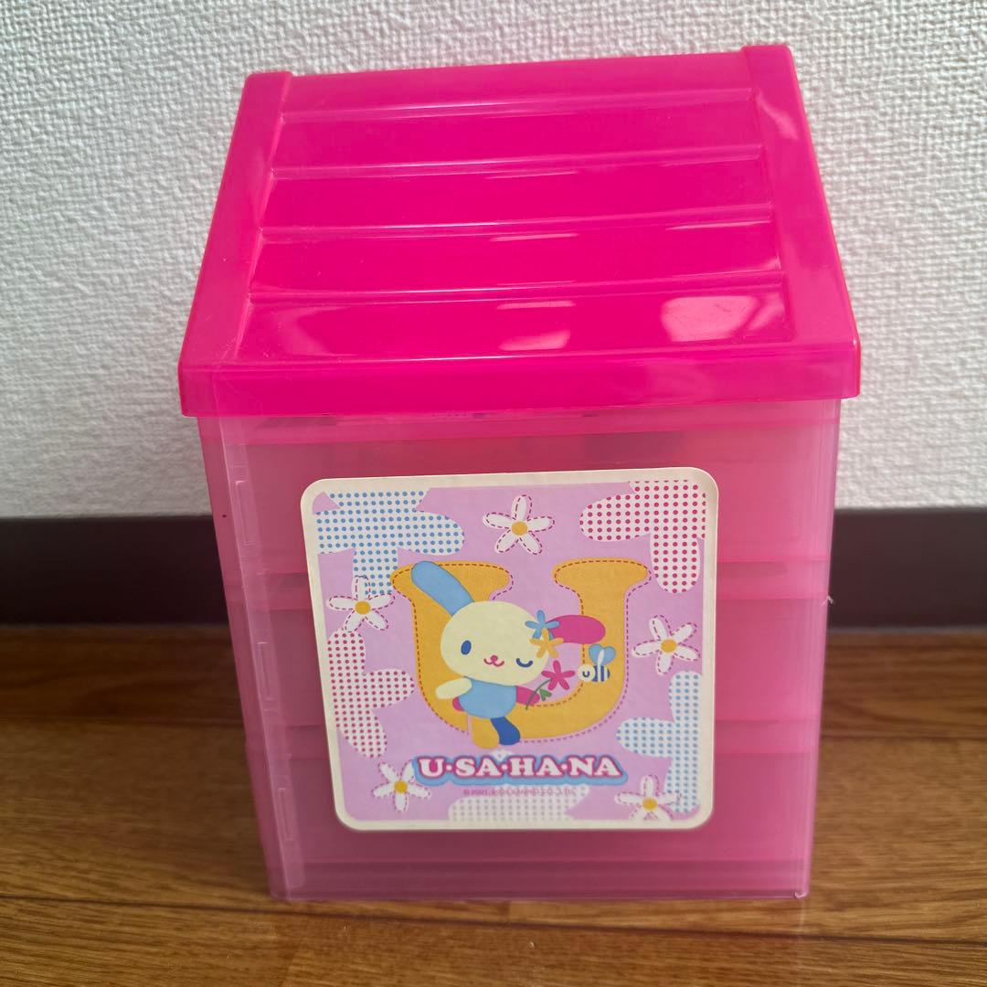 ウサハナ　家　ケース　ペン　スタンプ　色鉛筆付き　平成レトロ　サンリオ