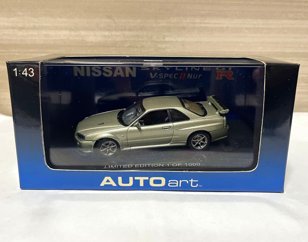 AUTOart 1/43スカイライン R34 GT-R VスペックII Nur