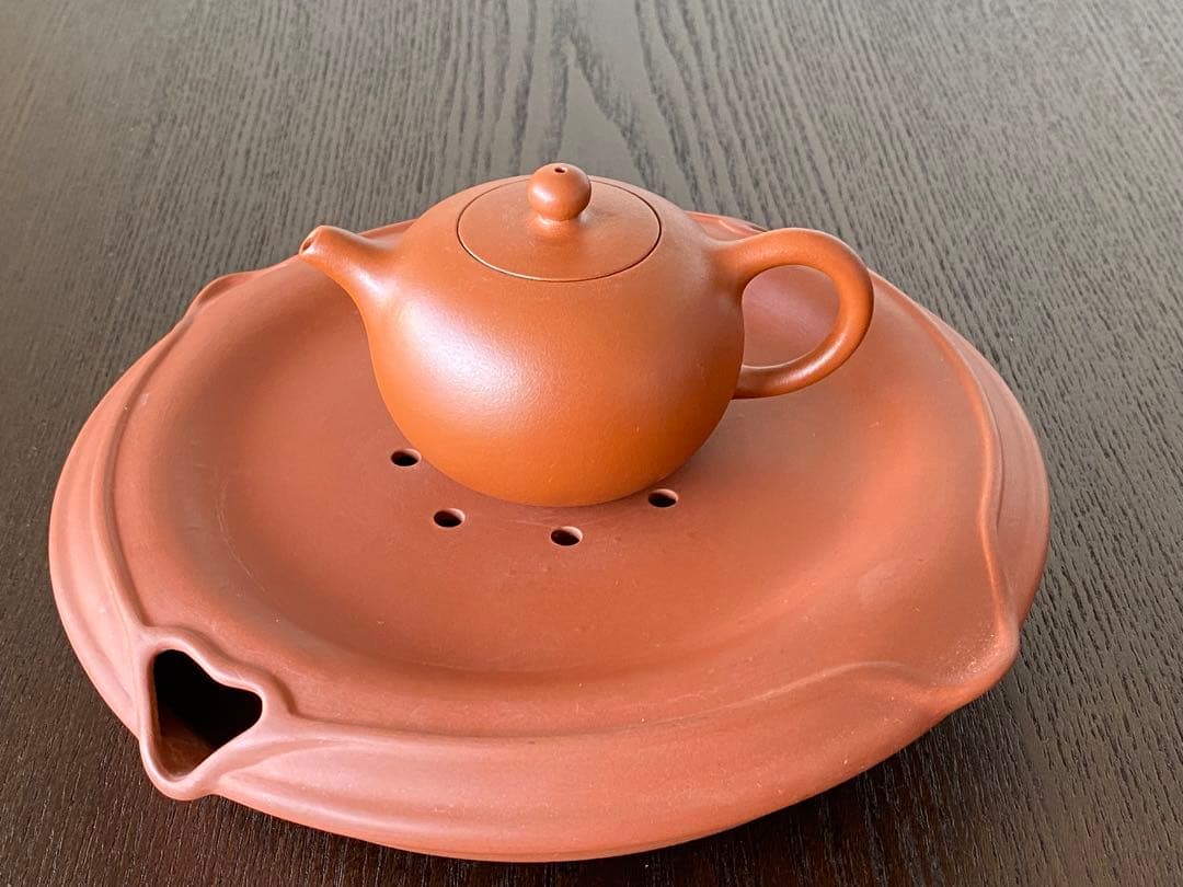 華泰茶荘　朱泥紫砂茶壺　恵芳手作り　小朱急須　台湾購入