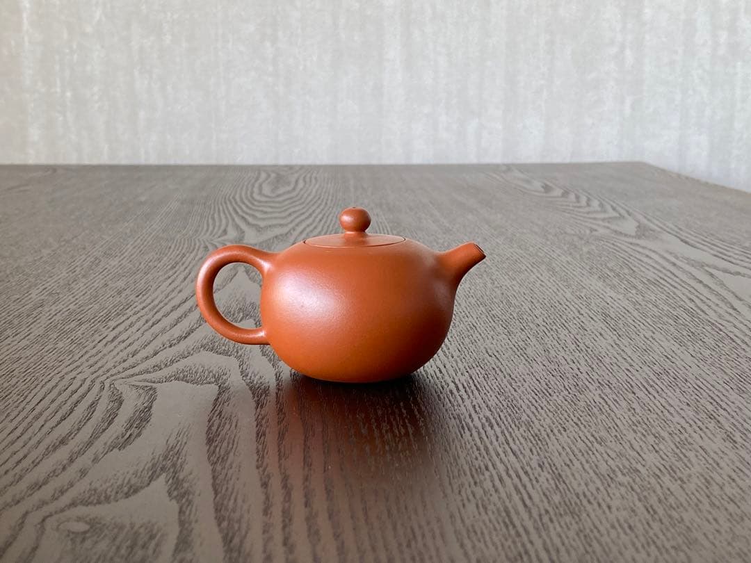 華泰茶荘　朱泥紫砂茶壺　恵芳手作り　小朱急須　台湾購入
