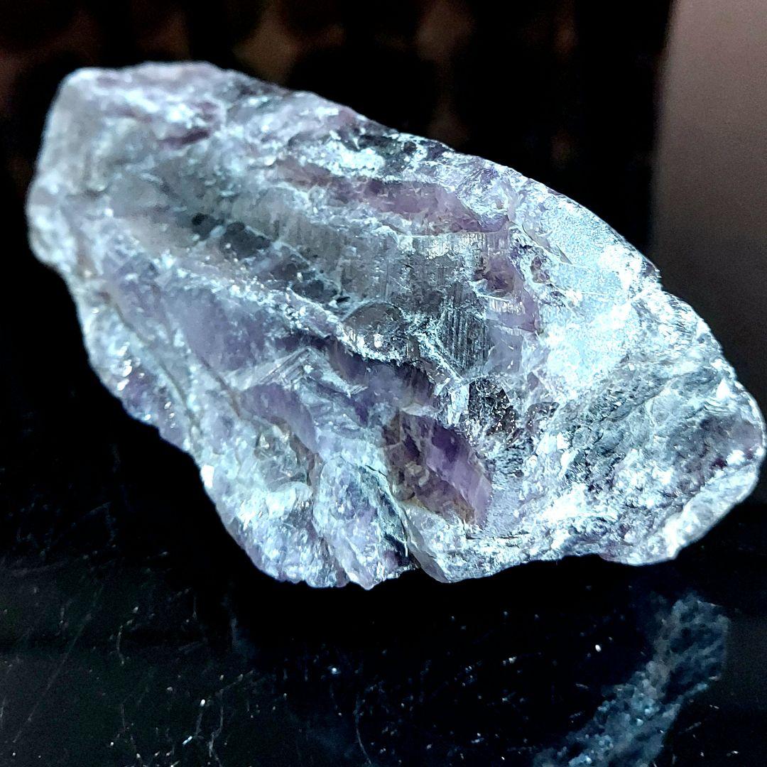 アメジスト 濃紫が綺麗✨ 大きな紫水晶 原石1面磨き556