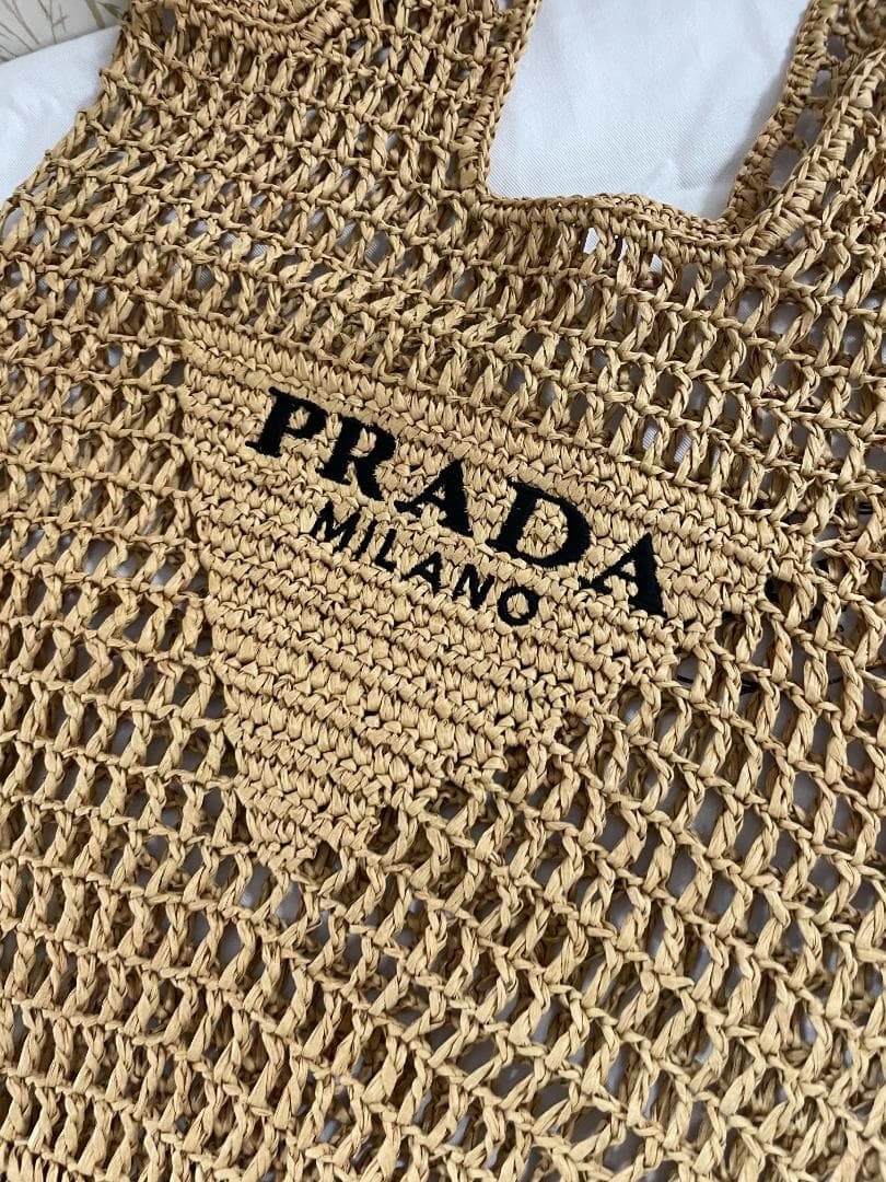 美品ノベルティ トートバッグ かごバッグ 爽やか