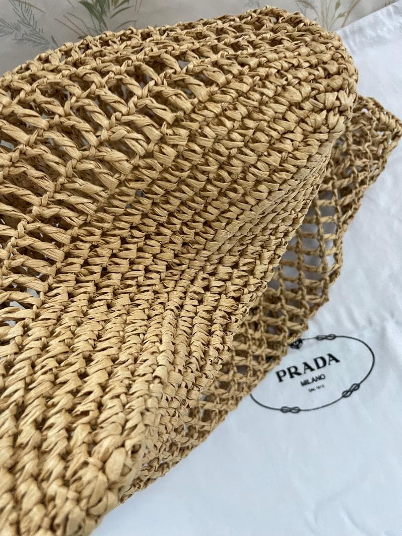 美品ノベルティ トートバッグ かごバッグ 爽やか