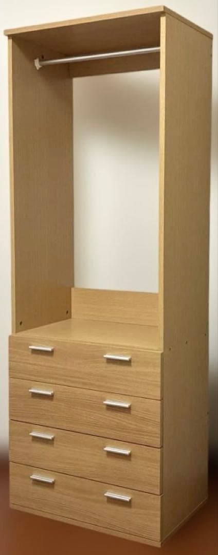 【幅59cm】【引出4段】引出し付きロッカー ナチュラル 4段 ベルメゾン