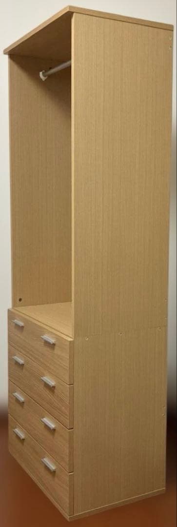 【幅59cm】【引出4段】引出し付きロッカー ナチュラル 4段 ベルメゾン