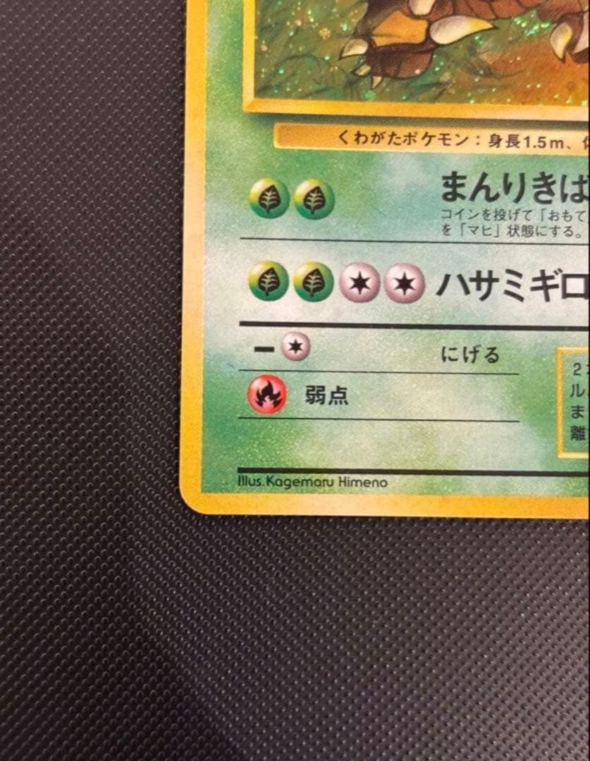 旧裏　極上美品　カイロス　拡張第2弾　ポケモンジャングル　渦巻きホロ・十字ホロ