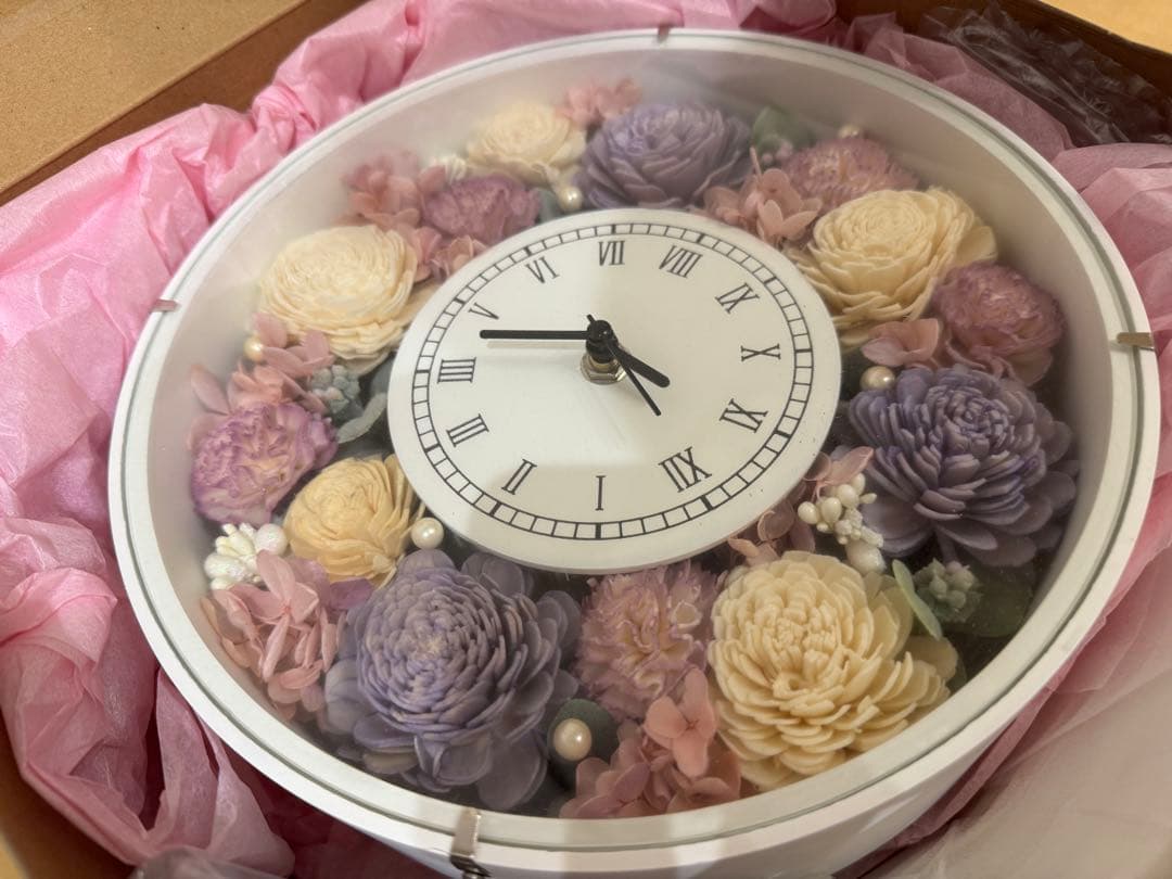 【お値下げ可】プリザーブドフラワー 花 時計
