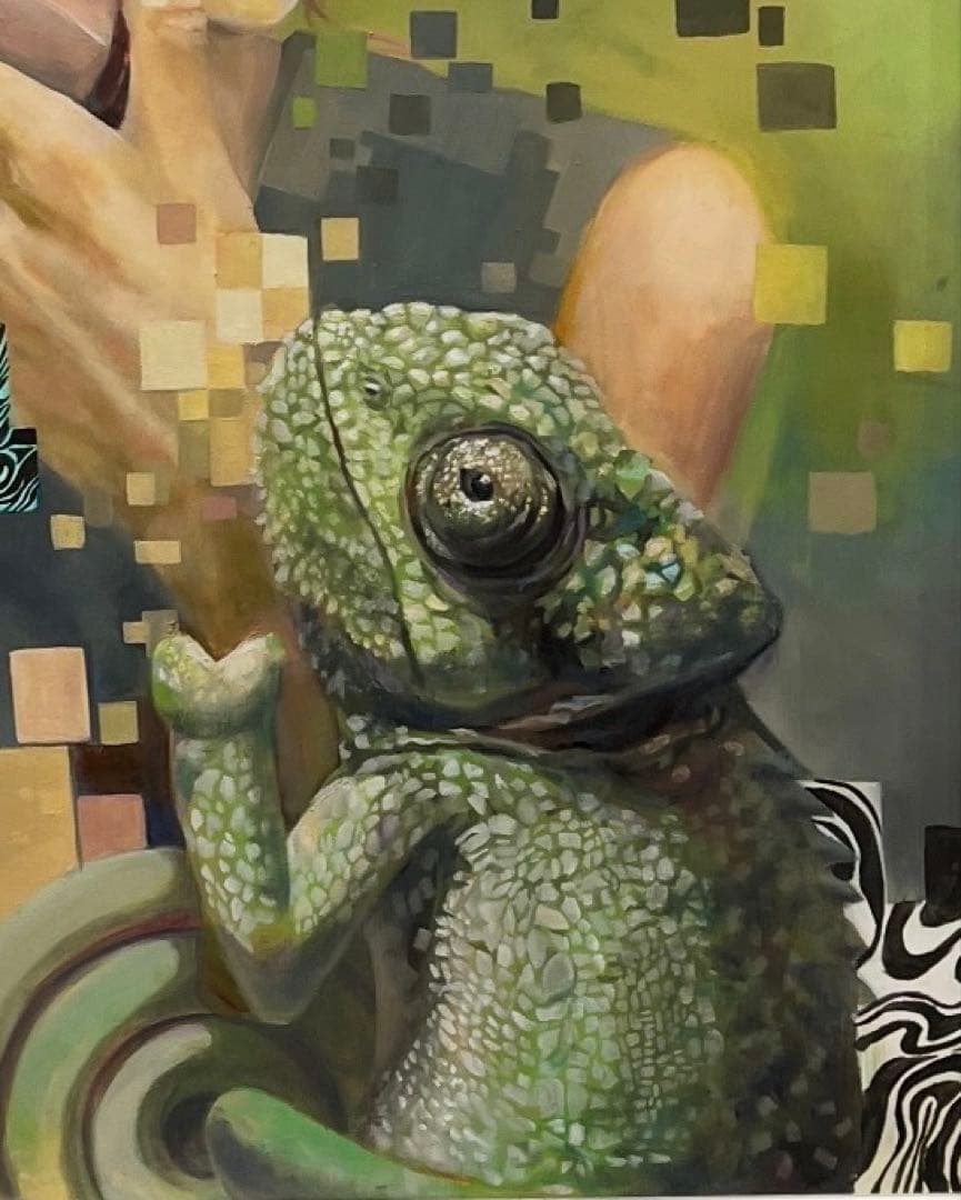 F50号　油絵 原画 テーマ「変わる」