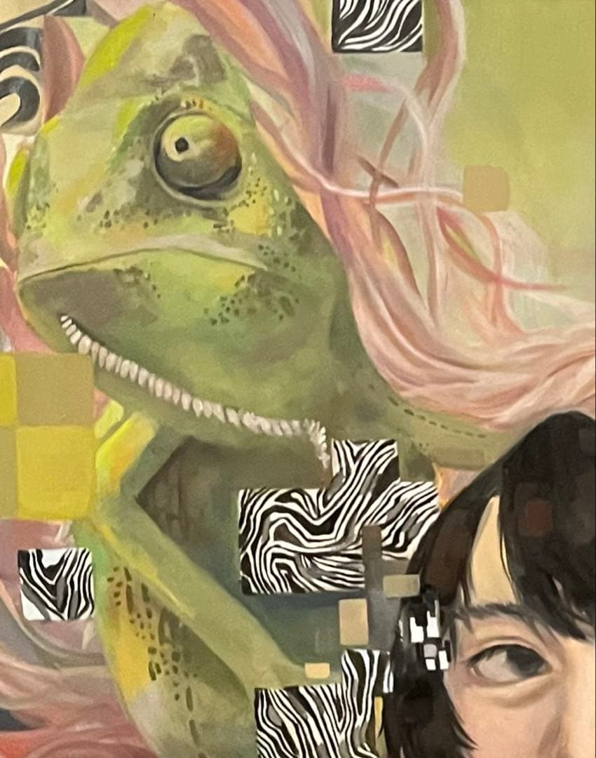 F50号　油絵 原画 テーマ「変わる」