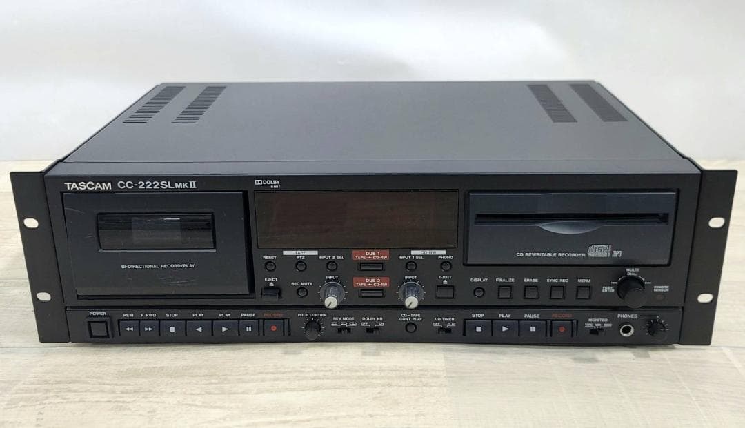 【良品】TASCAM CDレコーダー/カセットデッキ CC-222SLMK2
