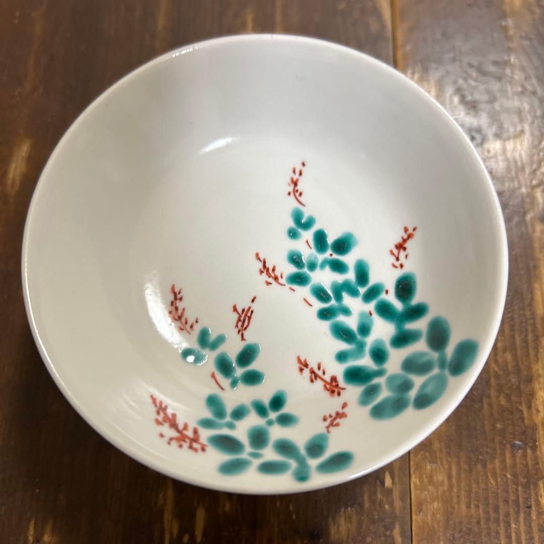 京焼　清水焼　手描き　海峰　伯山窯　平安和山　盃　花結晶　豆皿　小鉢　珍味小皿
