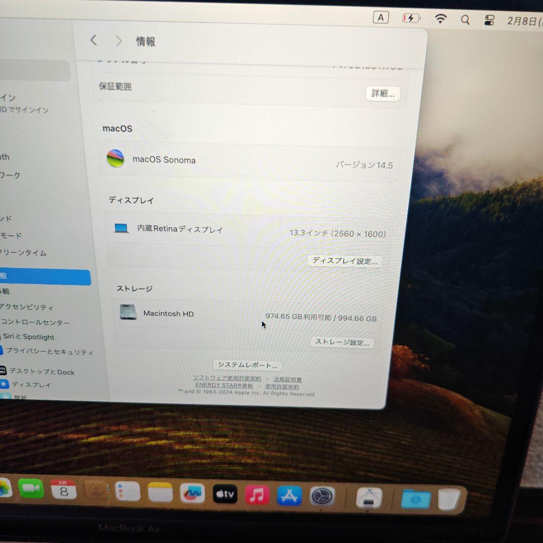 MacBook本体 Apple MacBook Air M1 2020 1TB 8GB