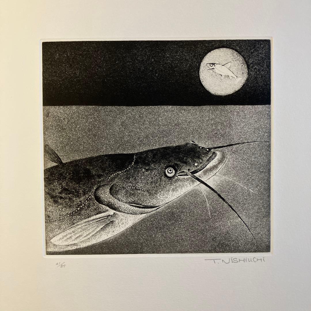 西内利夫　銅版画集　琵琶湖の仲間たち　全12点完全セット