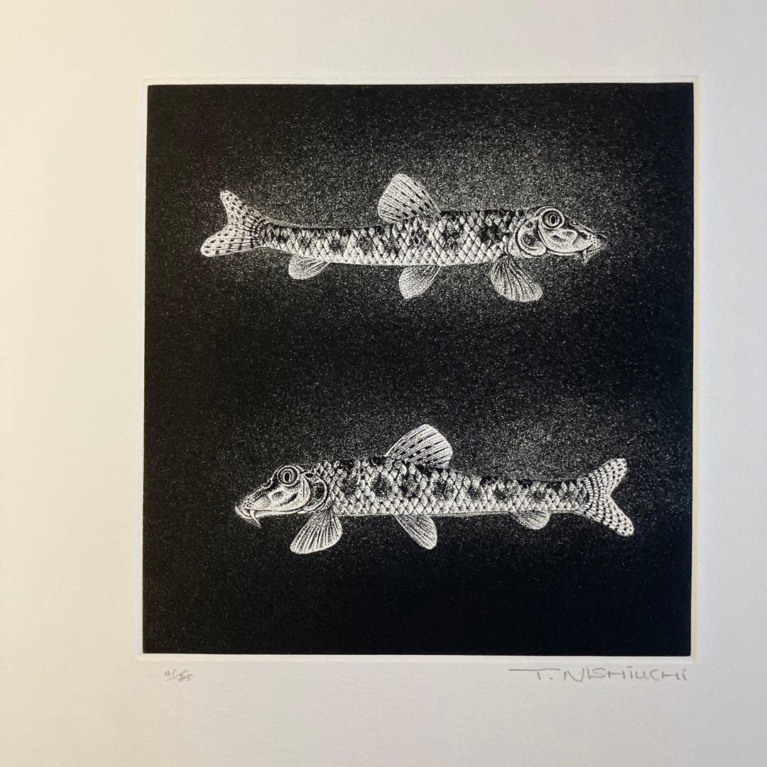 西内利夫　銅版画集　琵琶湖の仲間たち　全12点完全セット