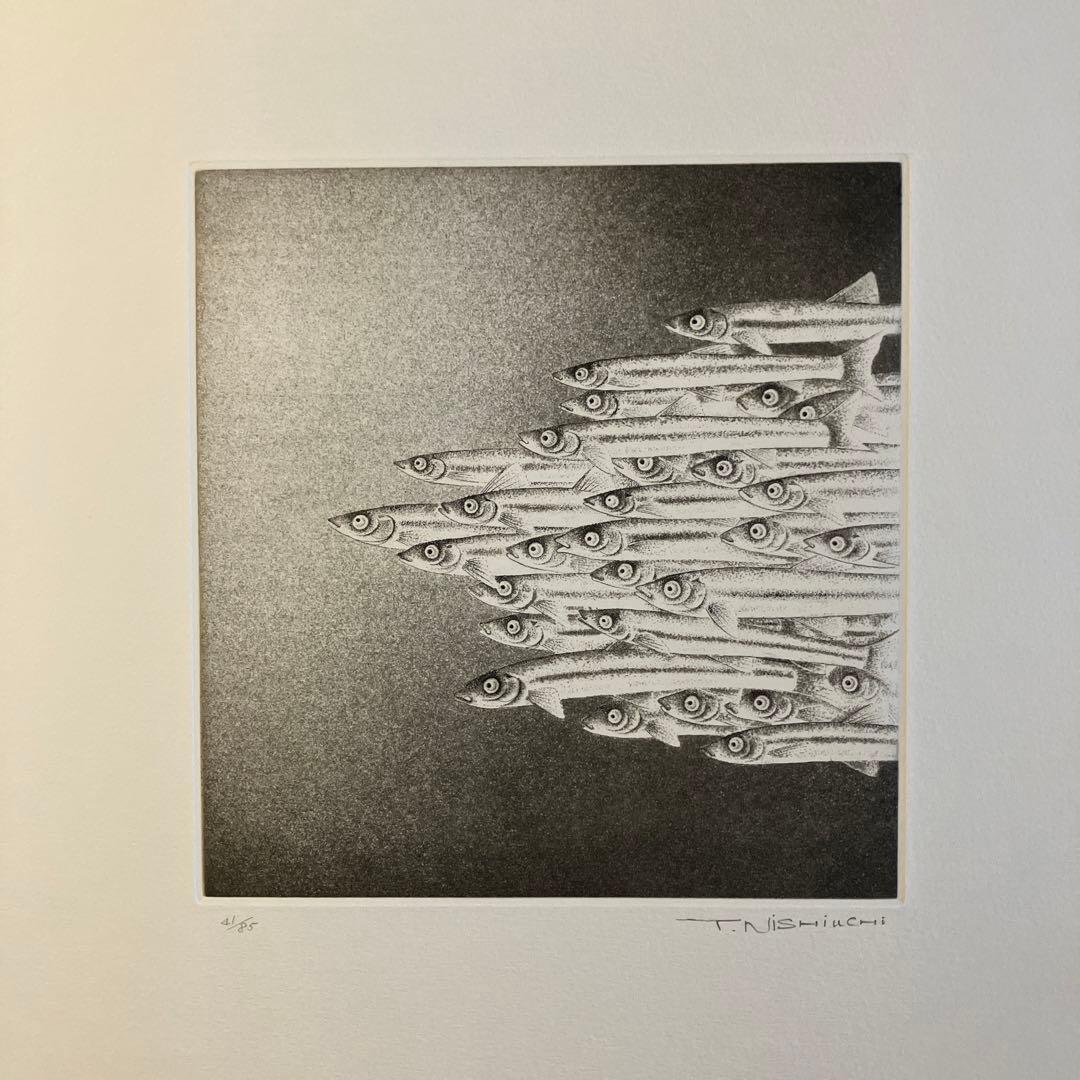 西内利夫　銅版画集　琵琶湖の仲間たち　全12点完全セット