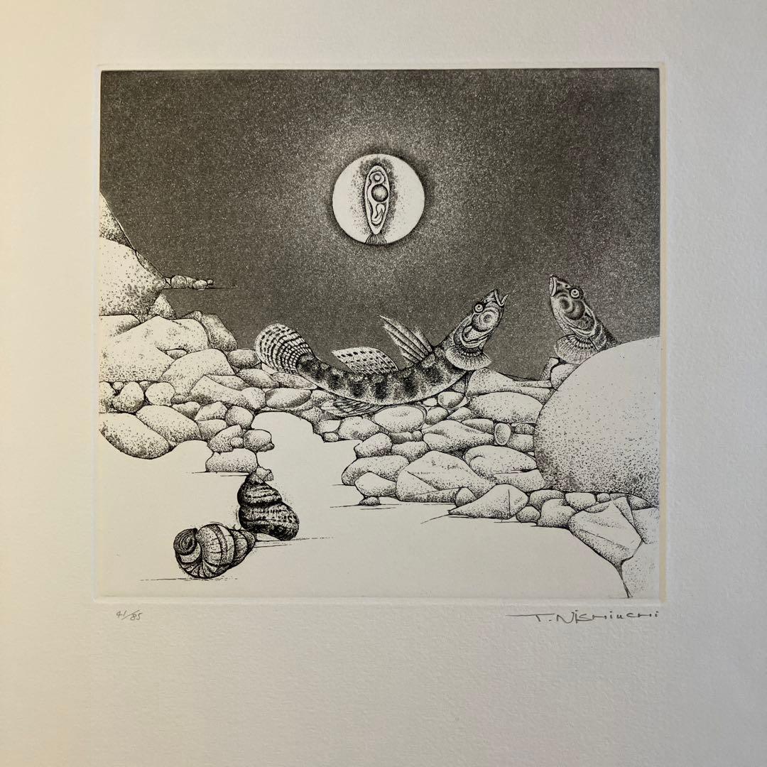 西内利夫　銅版画集　琵琶湖の仲間たち　全12点完全セット