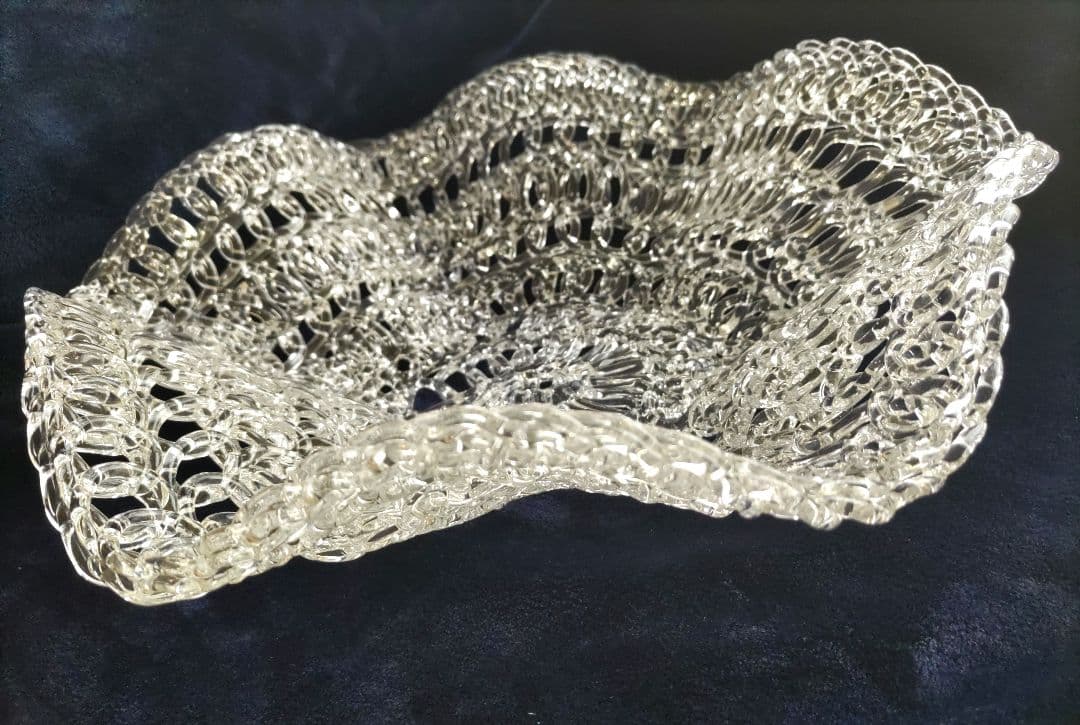 クリスタル フルーツバスケット ガラス工芸品