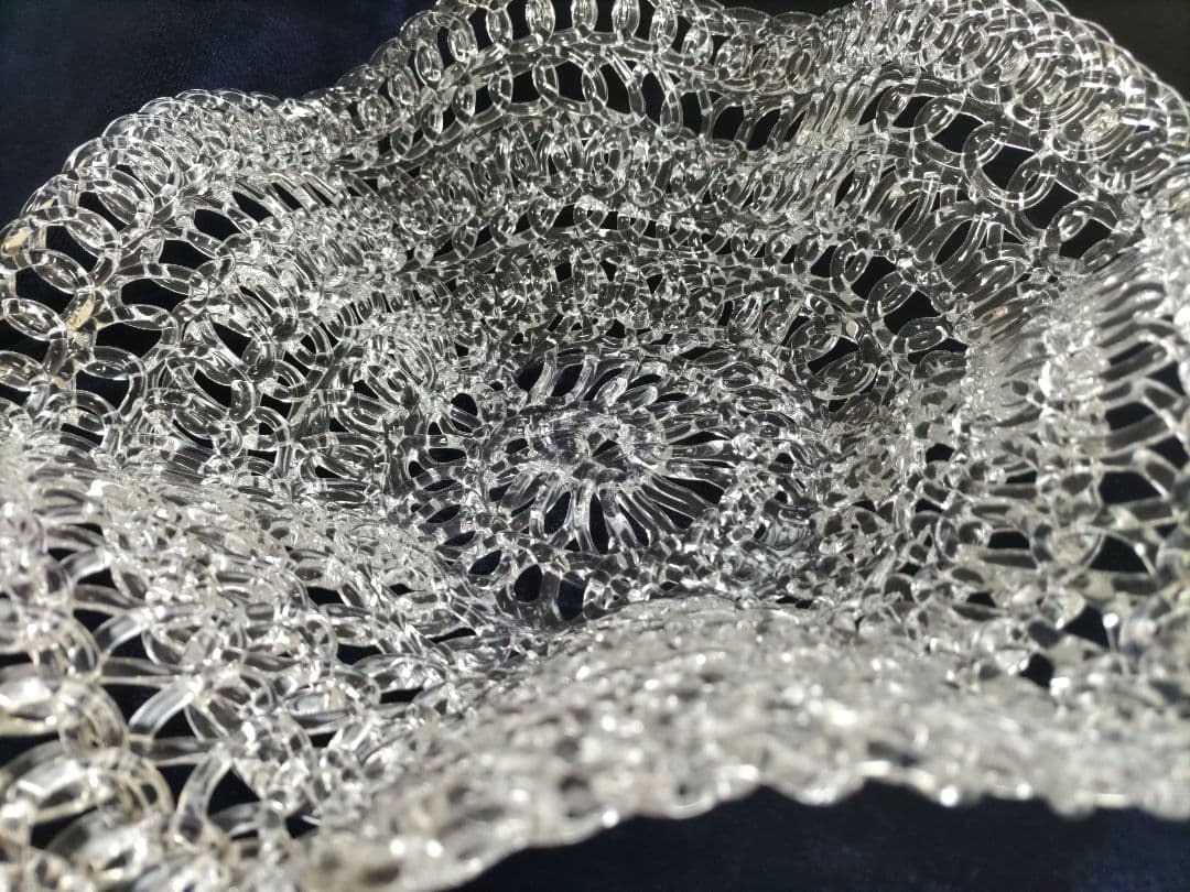 クリスタル フルーツバスケット ガラス工芸品