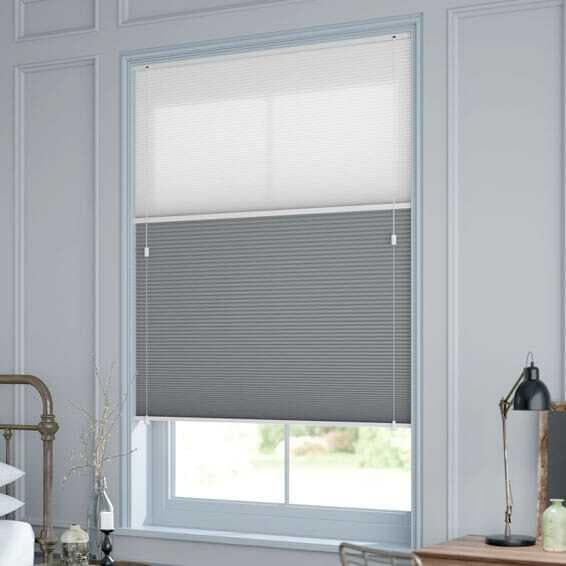 未使用　ハニカムシェード　ブルーグレー 160×200