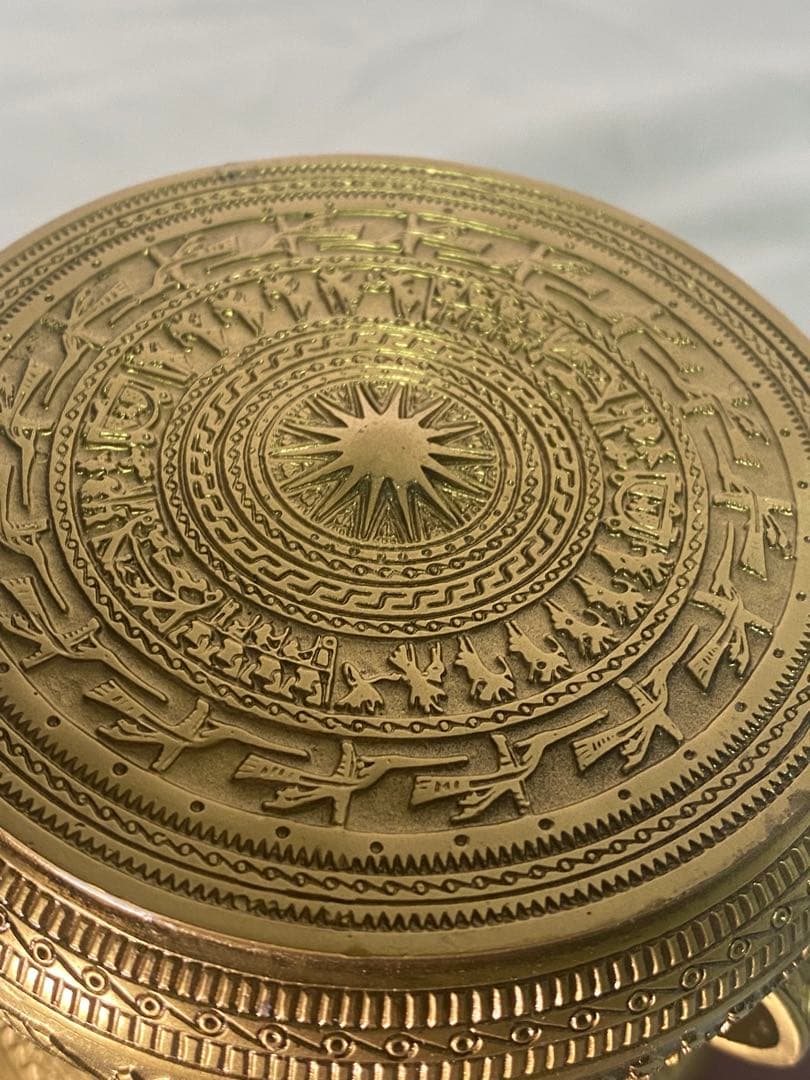 2521❣️ベトナム　ドンソンドラム　銅鼓　オブジェ