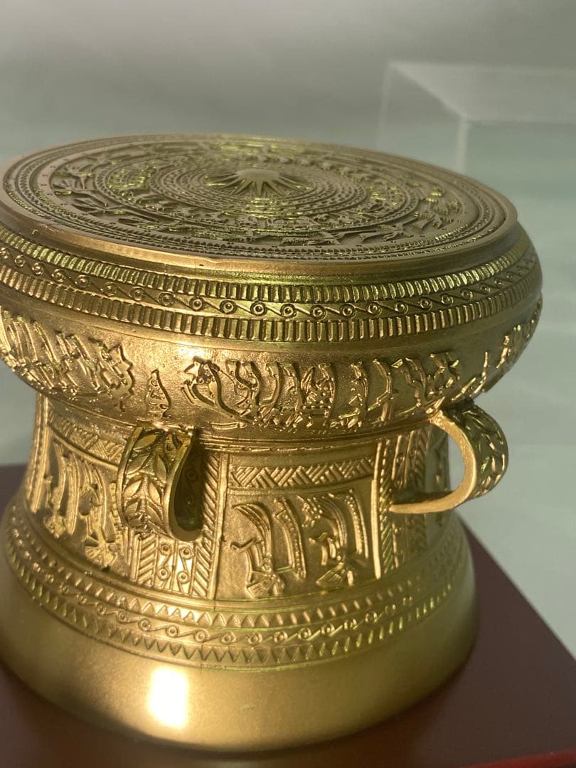 2521❣️ベトナム　ドンソンドラム　銅鼓　オブジェ