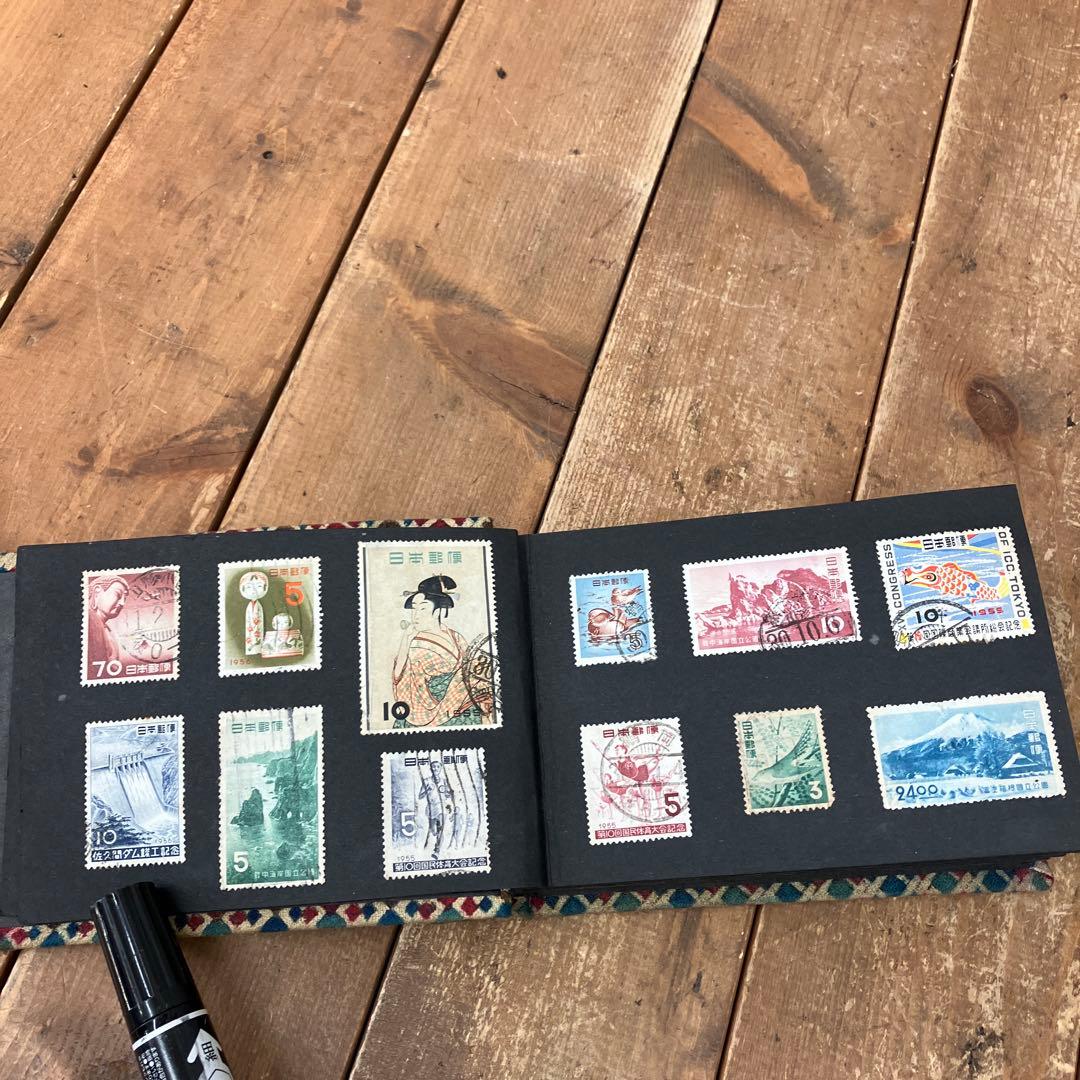 昭和レトロ 使用済み切手 1950年代 一銭五厘 記念切手 他 希少