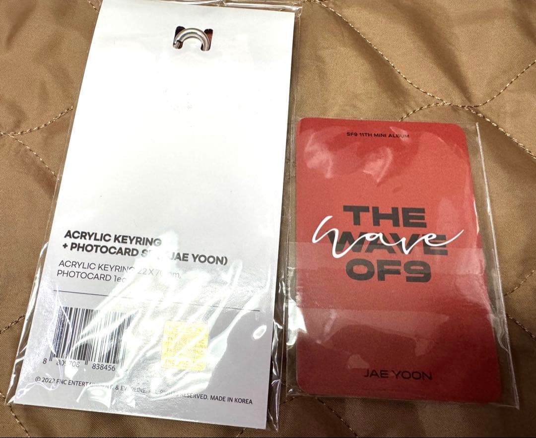 SF9 ジェユン 109アクリルキーホルダーとフォトカードセット