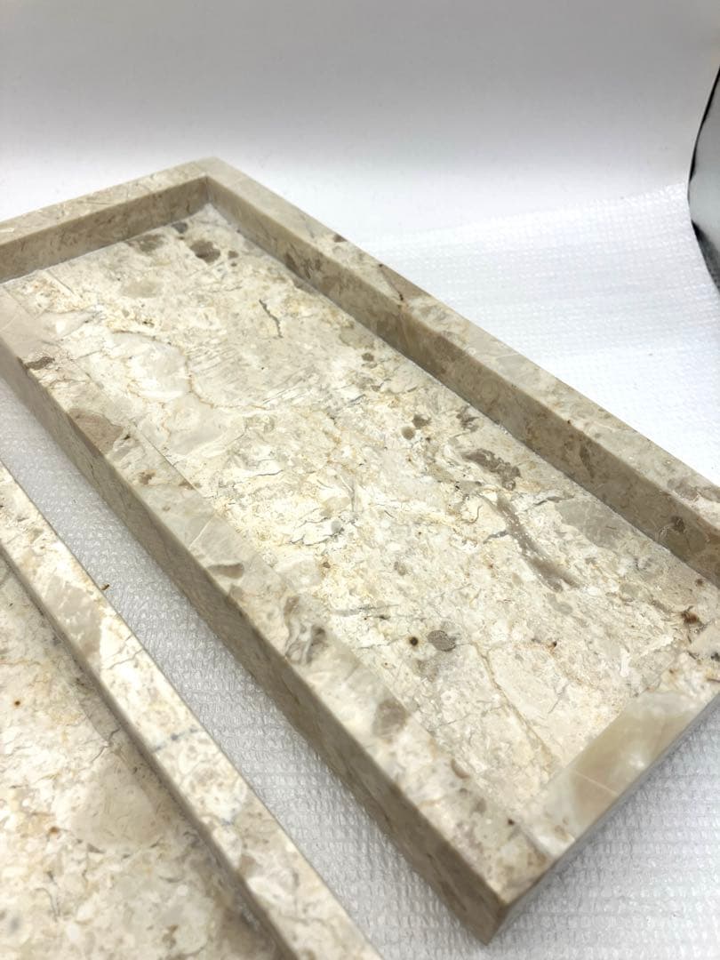高級天然大理石 高級アメニティートレー　プレート 2つセット 鍵置き　小物置き