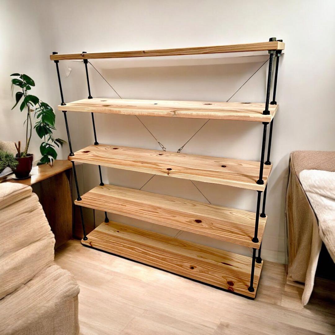 横幅80cm☆ボルトラック ワイヤークロス☆男前インテリア☆西海岸