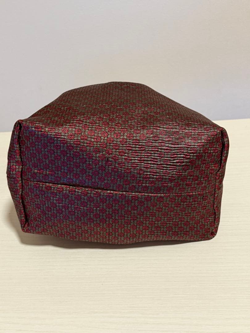 着物生地の巾着バッグ 中型