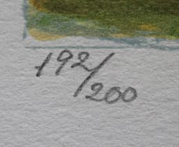 荻須高徳 【クレピーの木立】 1982年 リトグラフ